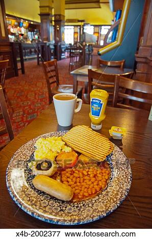 Vegetarian breakfast Wetherspoon chain pub restraurant central London England Britain UK Europe. View Large Photo Image Stock Photo - Vegetarian breakfast Wetherspoon chain pub restraurant central London England Britain UK Europe.. Fotosearch