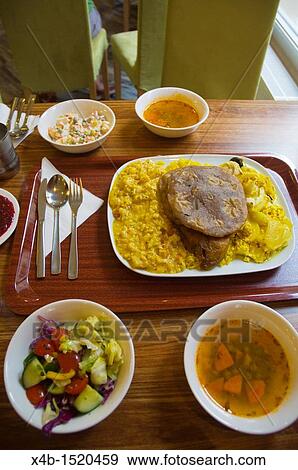 Vegetarian feast Govinda restaurant central Budapest Hungary Europe View Large Photo Image Stock Photo - Vegetarian feast Govinda restaurant central Budapest Hungary Europe. Fotosearch