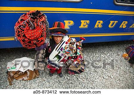 Vendors at train station, train from Cuzco to Aguascalientes, Peru View Large Photo Image Stock Image - Vendors at train station, train from Cuzco to Aguascalientes, Peru. Fotosearch