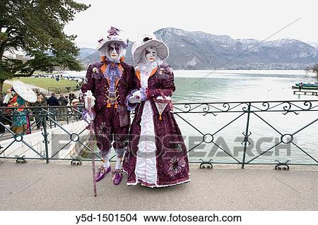 Picture - Venetian Carnival in Annecy, Haute Savoie, France.. Fotosearch