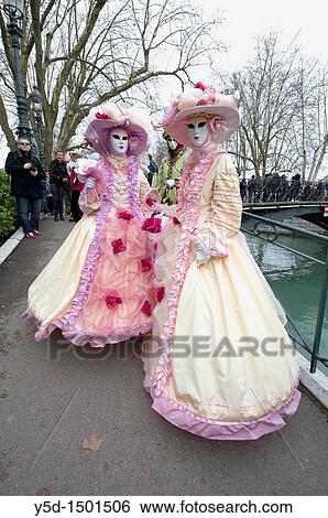 Venetian Carnival in Annecy, Haute Savoie, France. View Large Photo Image Stock Photograph - Venetian Carnival in Annecy, Haute Savoie, France.. Fotosearch