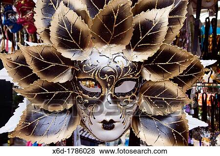 Venetian mask, Venice View Large Photo Image Stock Photo - Venetian mask, Venice. Fotosearch