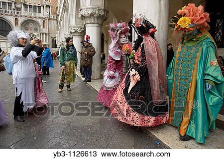 Stock Image - Venice Carnival 2008, Venice, Italy. Fotosearch