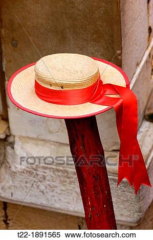Venice Italy Typical gondolier hat in the city of Venice View Large Photo Image Stock Photography - Venice Italy Typical gondolier hat in the city of Venice. Fotosearch