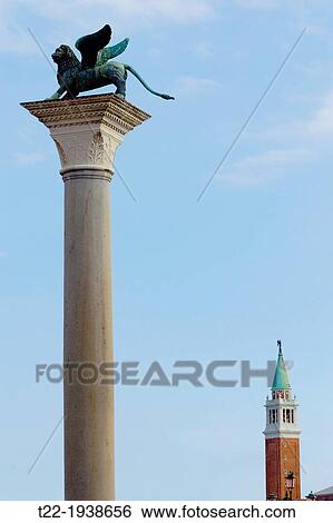 Venice (Italy). Winged Lion in the Piazza San Marco in Venice city View Large Photo Image Stock Photograph - Venice (Italy). Winged Lion in the Piazza San Marco in Venice city. Fotosearch