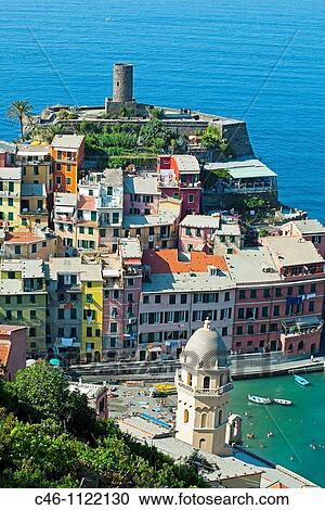Vernazza. Cinque Terre. Liguria. Italian Riviera. Italy. View Large Photo Image Stock Image - Vernazza. Cinque Terre. Liguria. Italian Riviera. Italy.. Fotosearch