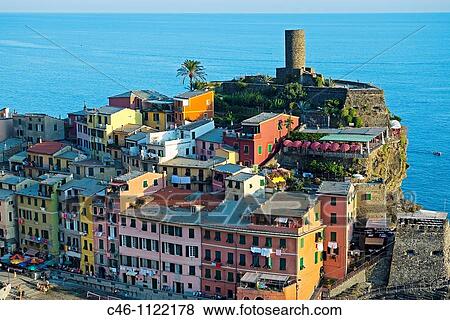 Vernazza. Cinque Terre. Liguria. Italian Riviera. Italy. View Large Photo Image Stock Photo - Vernazza. Cinque Terre. Liguria. Italian Riviera. Italy.. Fotosearch