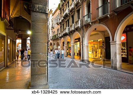 Stock Photography - Via Calmaggiore, Treviso, Veneto, Italy. Fotosearch