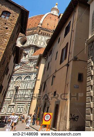 Via dello Studio, street, Basilica of Santa Maria del Fiore, Piazza del Duomo, Florence, Tuscany, Italy, Europe. View Large Photo Image Stock Photo - Via dello Studio, street, Basilica of Santa Maria del Fiore, Piazza del Duomo, Florence, Tuscany, Italy, Europe.. Fotosearch