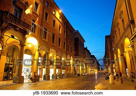 Via Indipendenza at dusk, Bologna, Emilia Romagna, Italy View Large Photo Image Stock Image - Via Indipendenza at dusk, Bologna, Emilia Romagna, Italy. Fotosearch