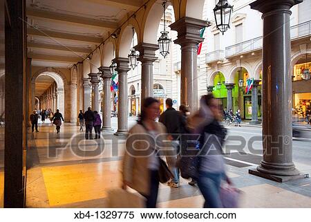 Via Roma, Turin, Piedmont, Italy View Large Photo Image Stock Photography - Via Roma, Turin, Piedmont, Italy. Fotosearch