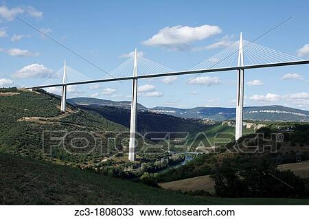Viaduct Millau, A75, Aveyron, Midi-Pyrenees, France View Large Photo Image Stock Image - Viaduct Millau, A75, Aveyron, Midi-Pyrenees, France. Fotosearch