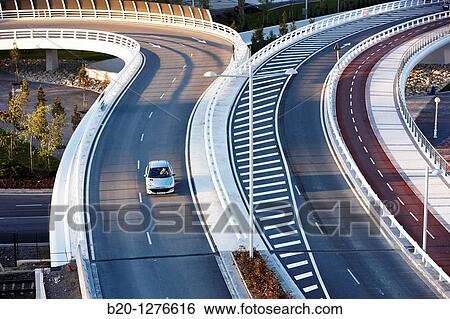 Viaduct with bike lane, San Sebastian, Guipuzcoa, Basque Country, Spain View Large Photo Image Stock Photograph - Viaduct with bike lane, San Sebastian, Guipuzcoa, Basque Country, Spain. Fotosearch