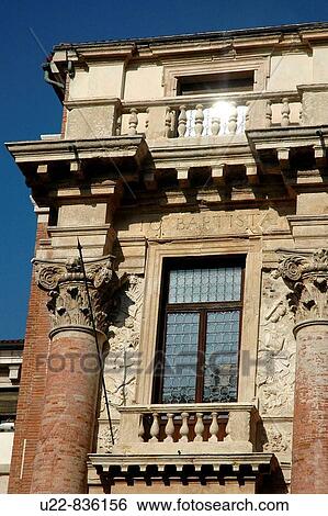 Stock Photograph - Vicenza Italy, the Loggia del Capitaniato in Piazza dei Signori. Fotosearch