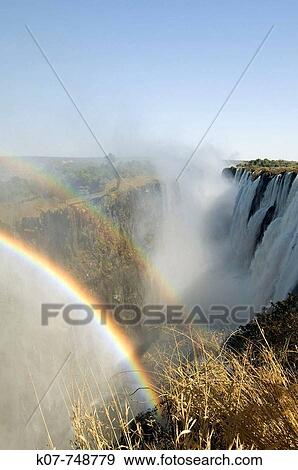 Stock Photo - Victoria Falls, Zambesi River, Zambia.. Fotosearch