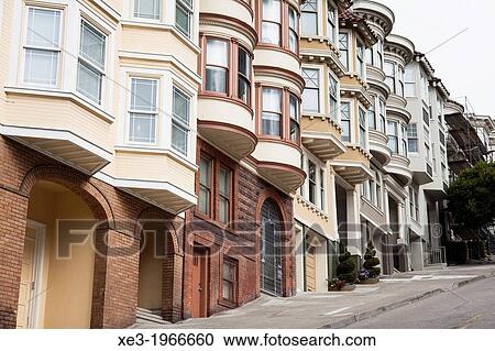 Victorian houses, Taylor Street, San Francisco, California. View Large Photo Image Stock Image - Victorian houses, Taylor Street, San Francisco, California.. Fotosearch