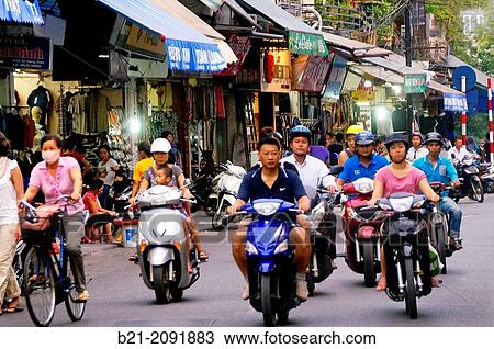Vietnam. Hanoi. Street scene at Hanoi. View Large Photo Image Stock Image - Vietnam. Hanoi. Street scene at Hanoi.. Fotosearch