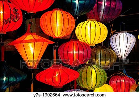 Vietnam, Hoi An, Traditional silk hanging lanterns View Large Photo Image Picture - Vietnam, Hoi An, Traditional silk hanging lanterns. Fotosearch