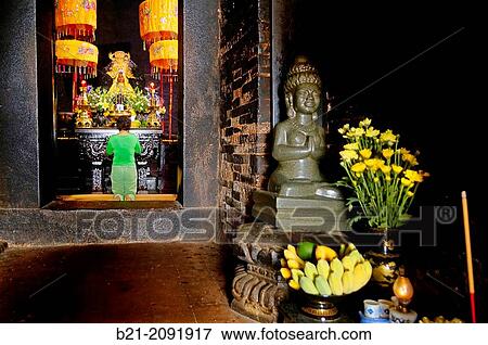 Vietnam. Nha Trang. praying to the "Lady of the City" at the Po Nagar temple: one of the best testimonies of of the Cham civilization. View Large Photo Image Stock Photo - Vietnam. Nha Trang. praying to the "Lady of the City" at the Po Nagar temple: one of the best testimonies of of the Cham civilization.. Fotosearch