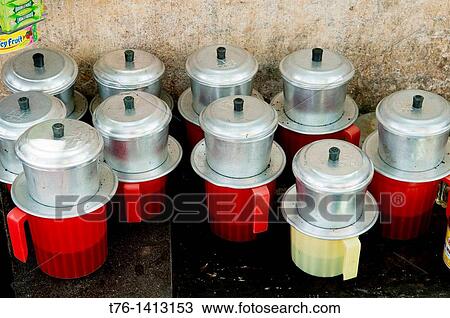 Vietnamese coffee pots in Ho Chi Minh City in Vietnam View Large Photo Image Stock Image - Vietnamese coffee pots in Ho Chi Minh City in Vietnam. Fotosearch
