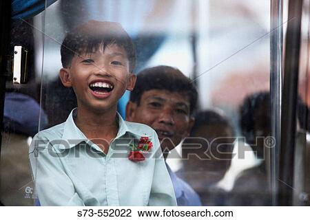 Vietnamese Kid in a bus. Binh My. Vietnam. View Large Photo Image Stock Image - Vietnamese Kid in a bus. Binh My. Vietnam.. Fotosearch