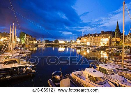 Vieux Bassin (Old Port), Honfleur. Calvados, Basse-Normandie, France View Large Photo Image Stock Photo - Vieux Bassin (Old Port), Honfleur. Calvados, Basse-Normandie, France. Fotosearch
