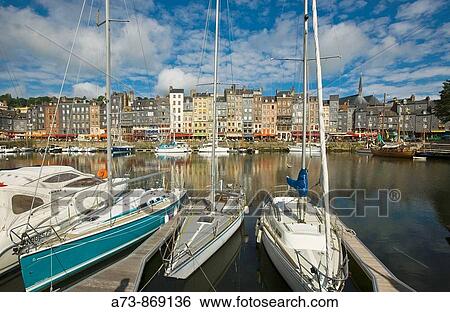 Vieux Bassin (Old Port), Honfleur. Calvados, Basse-Normandie, France View Large Photo Image Stock Photograph - Vieux Bassin (Old Port), Honfleur. Calvados, Basse-Normandie, France. Fotosearch