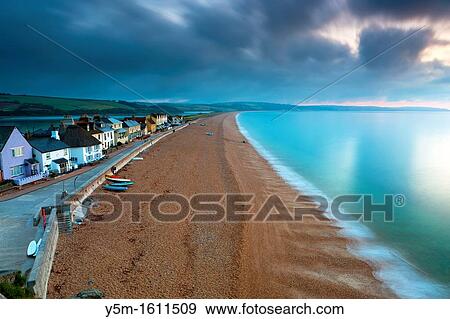 View along sandy beach in Torcross, South Devon, England, UK, Europe View Large Photo Image Stock Photo - View along sandy beach in Torcross, South Devon, England, UK, Europe. Fotosearch