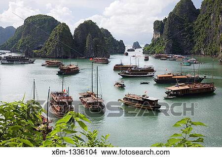 View from Hang Sung Sot Cave Ha Long Bay Qung Ninh province, Vietnam View Large Photo Image Picture - View from Hang Sung Sot Cave Ha Long Bay Qung Ninh province, Vietnam. Fotosearch