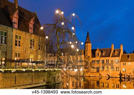 View from Rozenhoedkaai, Bruges, Brugge, West Flanders, Flemish Region, Belgium, Winter. View Large Photo Image Stock Image - View from Rozenhoedkaai, Bruges, Brugge, West Flanders, Flemish Region, Belgium, Winter.. Fotosearch