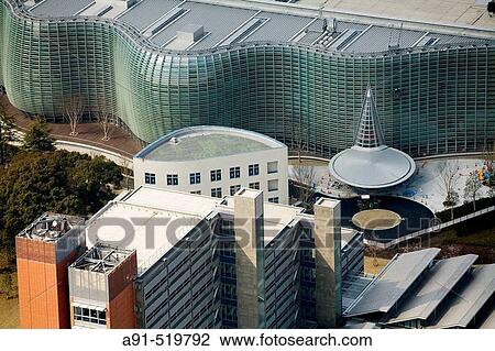View from top of Mori Tower of the the New National Museum opened end of 2006 Roppongi Tokyo Japan View Large Photo Image Stock Image - View from top of Mori Tower of the the New National Museum opened end of 2006 Roppongi Tokyo Japan. Fotosearch