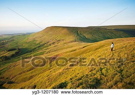 View from Twmpa towards Hay Bluff, Black mountains, Brecon Beacons national park, Wales View Large Photo Image Stock Image - View from Twmpa towards Hay Bluff, Black mountains, Brecon Beacons national park, Wales. Fotosearch