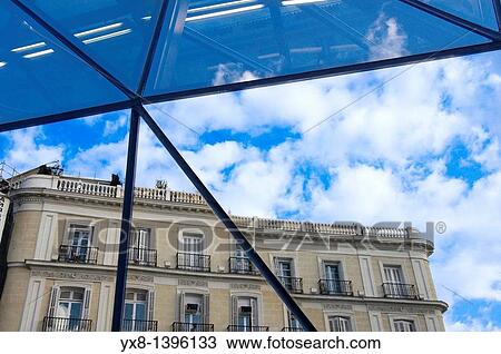 View of a building through the subway station in Puerta del Solo, Madrid, Comunidad de Madrid, Spain, Europe View Large Photo Image Stock Image - View of a building through the subway station in Puerta del Solo, Madrid, Comunidad de Madrid, Spain, Europe. Fotosearch