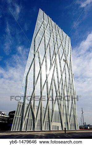 View of a modern building Telefonica Headquarters in the Diagonal mar district, Barcelona, Spain View Large Photo Image Stock Photograph - View of a modern building Telefonica Headquarters in the Diagonal mar district, Barcelona, Spain. Fotosearch