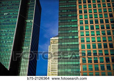 View of a office buildings in the financial district of Canary Wharf. London, England, UK, Europe. View Large Photo Image Picture - View of a office buildings in the financial district of Canary Wharf. London, England, UK, Europe.. Fotosearch