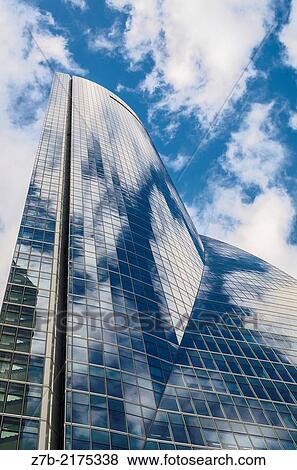 View of a white reflect on a Space Tower, Castellana street, Madrid city, Spain. View Large Photo Image Stock Photo - View of a white reflect on a Space Tower, Castellana street, Madrid city, Spain.. Fotosearch