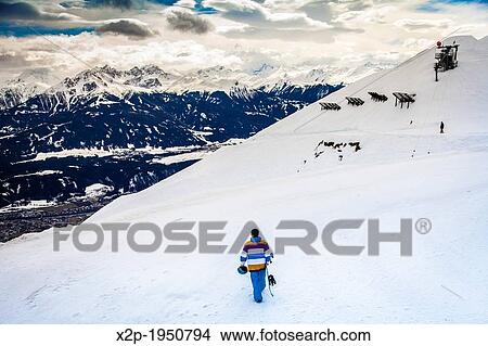 View of Alps around Innsbruck from Nordkette, Tyrol, Austria, Europe. View Large Photo Image Picture - View of Alps around Innsbruck from Nordkette, Tyrol, Austria, Europe.. Fotosearch