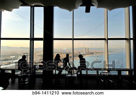 View of Barcelona from W Barcelona hotel (also known as Vela Hotel), Port area, Catalonia, Spain View Large Photo Image Stock Image - View of Barcelona from W Barcelona hotel (also known as Vela Hotel), Port area, Catalonia, Spain. Fotosearch