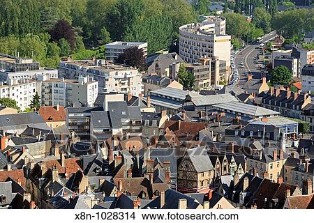View of Bourges from the tower of Bourges Cathedral, Bourges, France View Large Photo Image Picture - View of Bourges from the tower of Bourges Cathedral, Bourges, France. Fotosearch