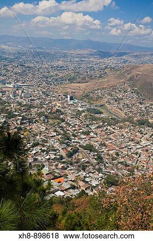 Stock Photo - View of city from El Pichacho City Park, Tegucigalpa, Honduras. Fotosearch