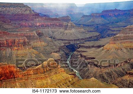 Stock Image - View of Colorado River at Mohave Point Grand Canyon National Park Arizona. Fotosearch