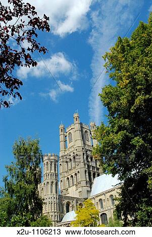 View of Ely Cathedral West Tower and South West Transept, Ely, Cambridgeshire, England View Large Photo Image Stock Image - View of Ely Cathedral West Tower and South West Transept, Ely, Cambridgeshire, England. Fotosearch