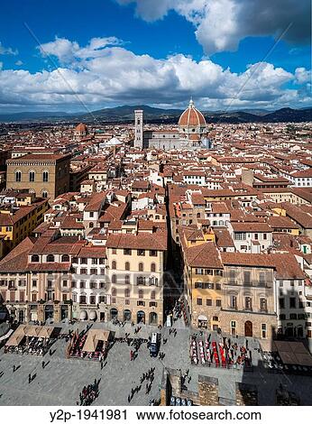 View of Florence with Cathedral (Basilica di Santa Maria del Fiore and Giotto tower). View Large Photo Image Stock Image - View of Florence with Cathedral (Basilica di Santa Maria del Fiore and Giotto tower).. Fotosearch