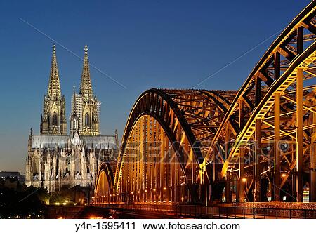 View of Hohenzollern Bridge and Cathedral, Cologne, Germany View Large Photo Image Stock Image - View of Hohenzollern Bridge and Cathedral, Cologne, Germany. Fotosearch