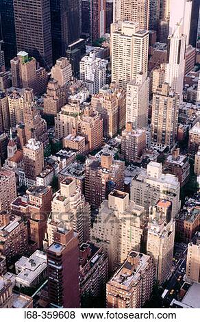 Stock Photo - View of Manhattan from top of the Empire State Building. Manhattan. New York city. USA.. Fotosearch