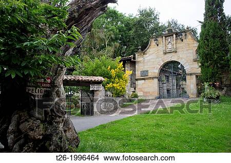 Picture - View of Naves town in Asturias, Spain. Fotosearch