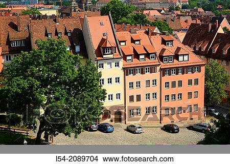 Picture - View of Nuremberg from Castle N? rnberg Germany Deutschland DE.. Fotosearch