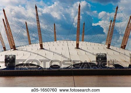 View of O2 Arena Millenium Dome from Trinity Buoy Wharf, London, England, United Kingdom. View Large Photo Image Stock Image - View of O2 Arena Millenium Dome from Trinity Buoy Wharf, London, England, United Kingdom.. Fotosearch