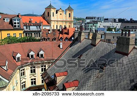 View of old town from St. Michael Gate, Bratislava, Slovakia. View Large Photo Image Stock Image - View of old town from St. Michael Gate, Bratislava, Slovakia.. Fotosearch