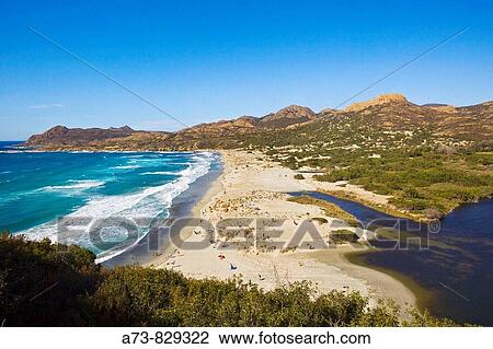 View of Ostriconi beach. Haute-Corse, Corsica Island, France View Large Photo Image Stock Image - View of Ostriconi beach. Haute-Corse, Corsica Island, France. Fotosearch
